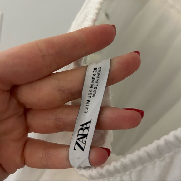 Zara White Crocheted Open Back Maxi Dress - Picture 7 of 8